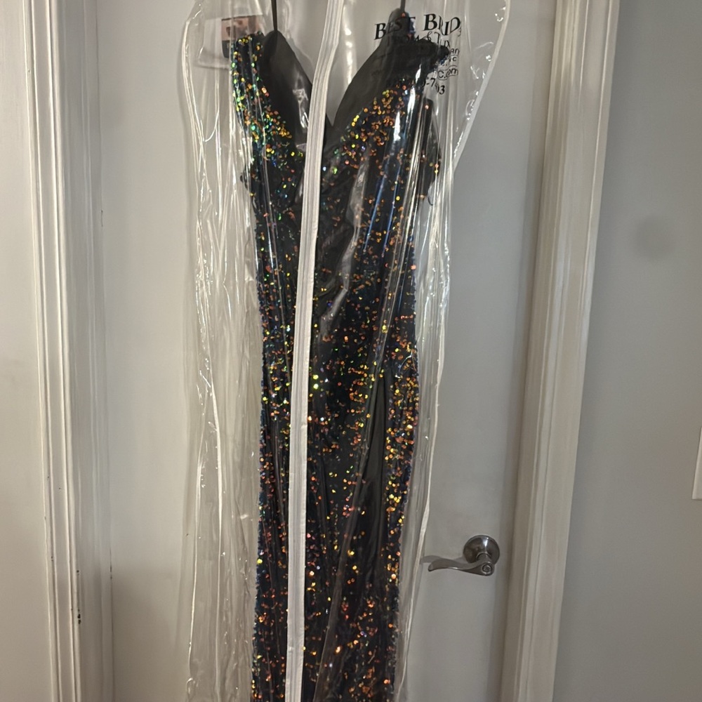 Black Sequin Gown